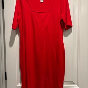 VENUS Red Midi Dress Bodycon